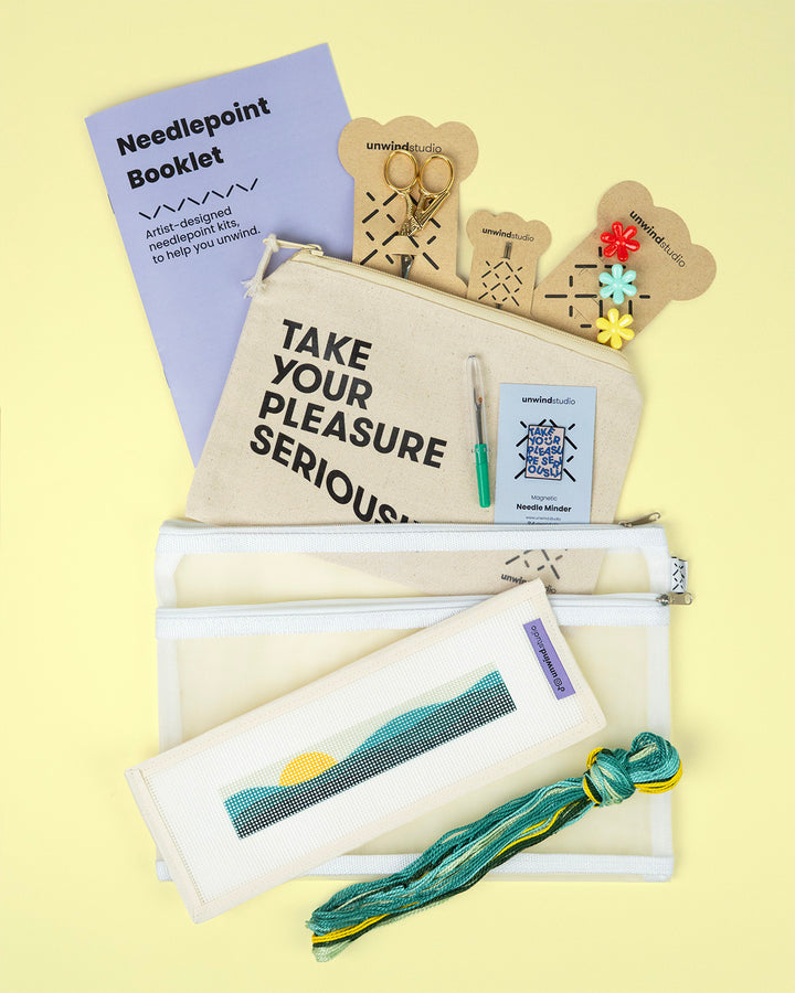 NEEDLEPOINT STARTER KIT Green Mountain Key Fob