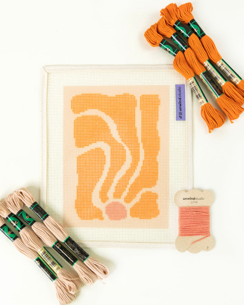 Itsas lorea 1 Needlepoint Kit- canva and threads