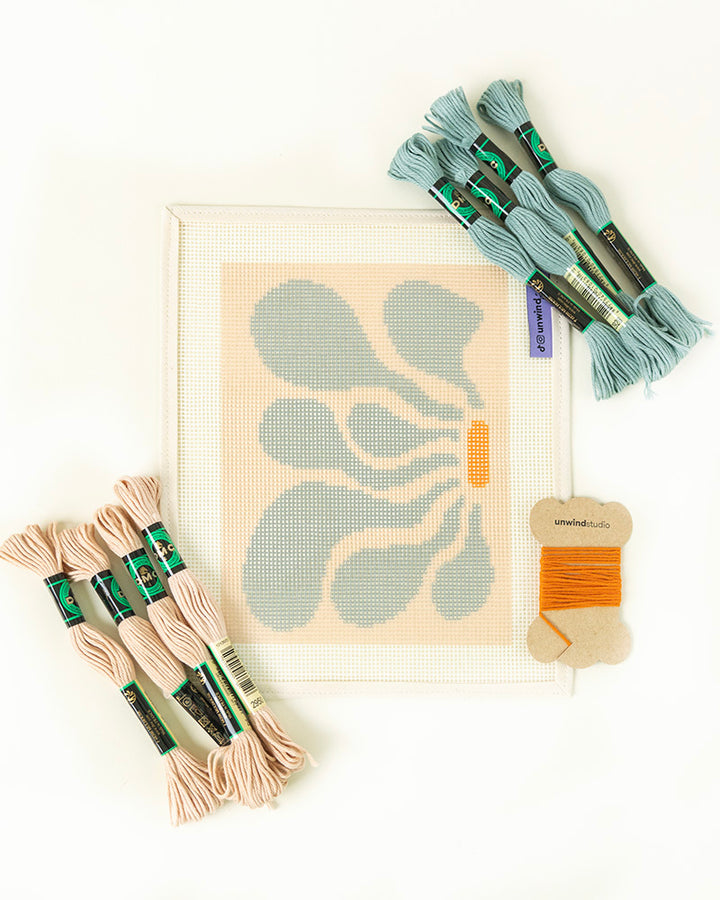 Itsas lorea 3 Needlepoint Kit- canva and threads