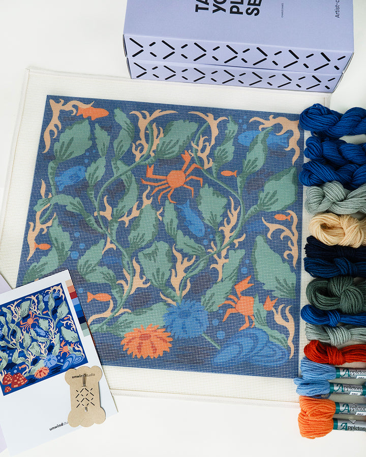 Kelp Forest Needlepoint Cushion Kit