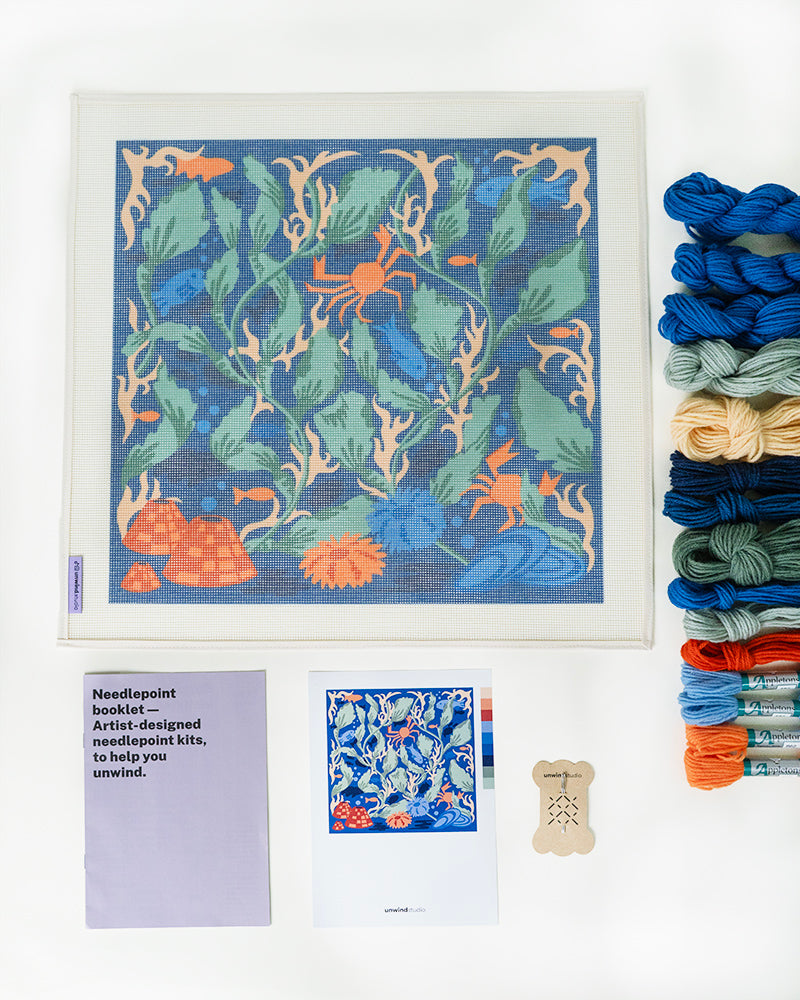 Kelp Forest Needlepoint Cushion Kit