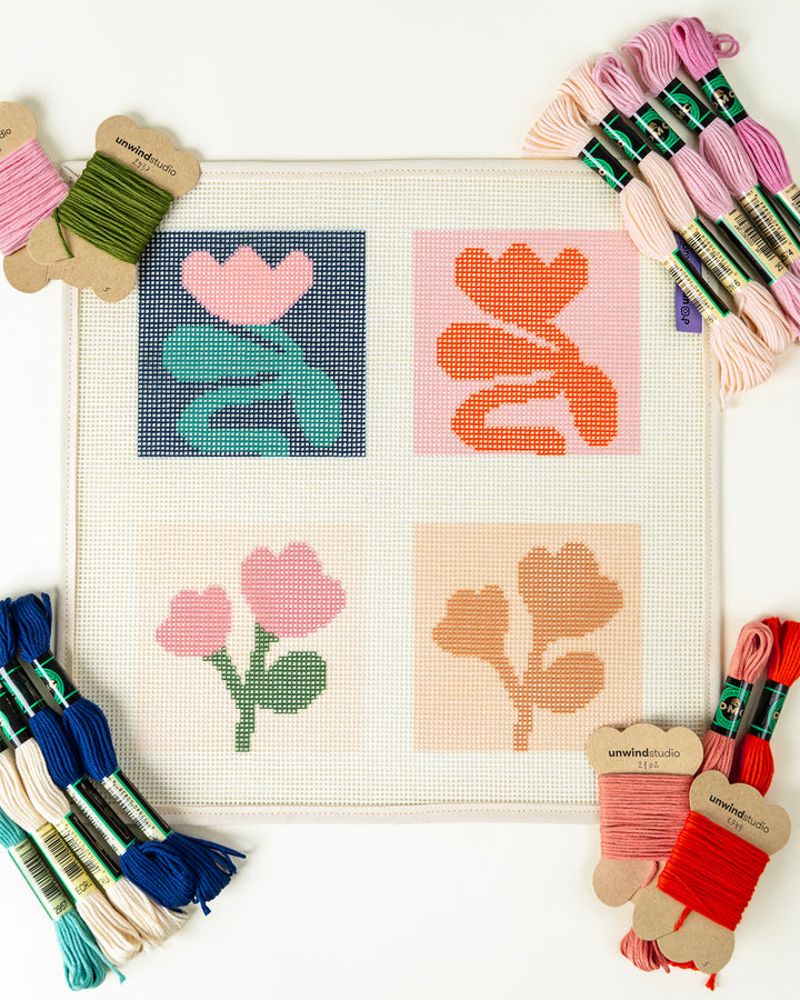 Set of our level 0 coasters- Canva and threads