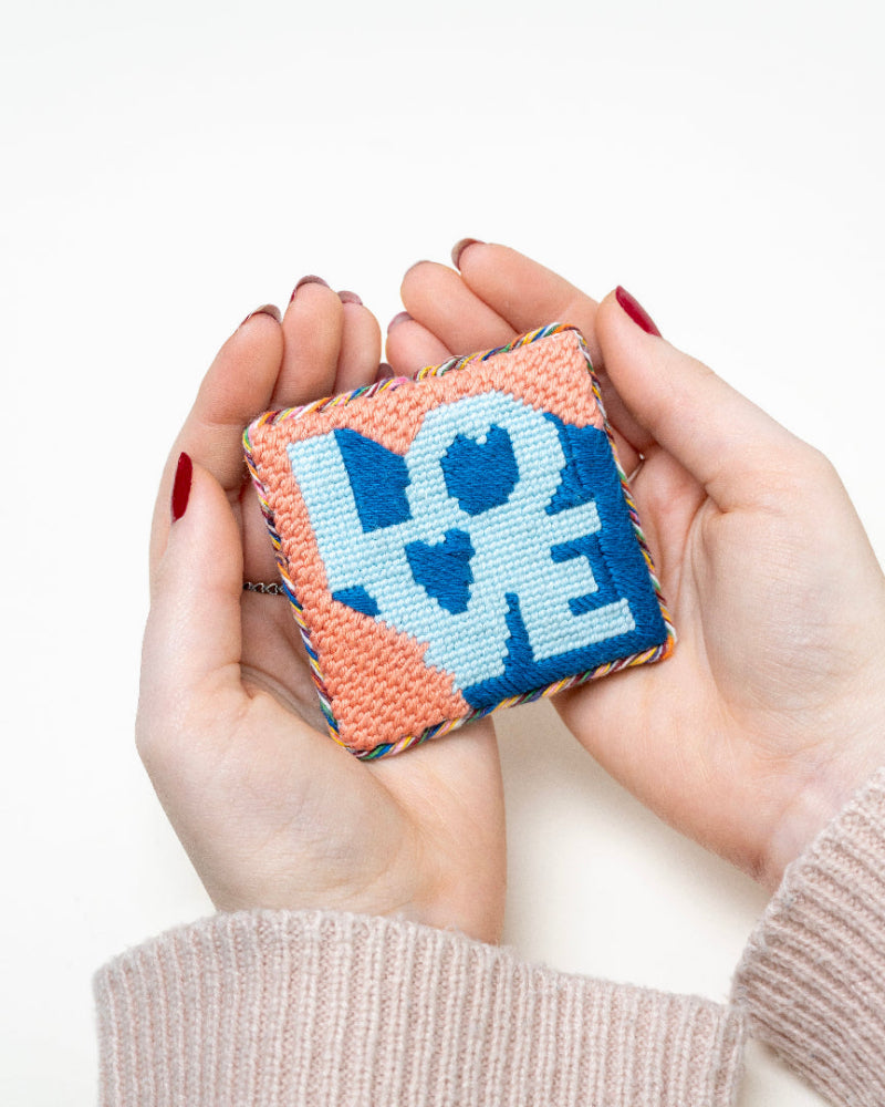 Love Magnet & Coaster Needlepoint Kit – Unwind Studio