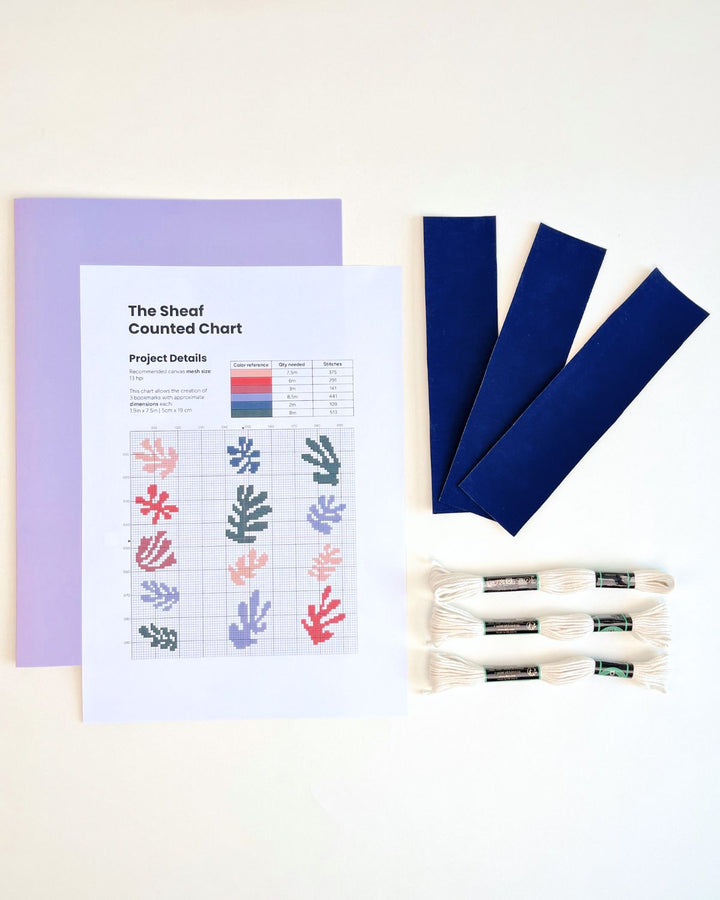 Matisse « La Gerbe » - Lot de 3 marque-pages (Kit de Toile Comptée)