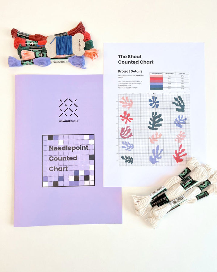 Matisse « La Gerbe » - Lot de 3 marque-pages (Kit de Toile Comptée)