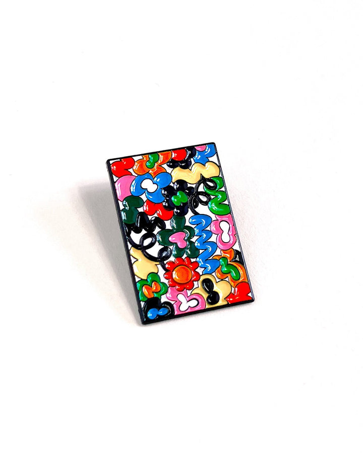 Needle Minder Jungley Flowers Magnet (enamel pin) by Unwind Studio