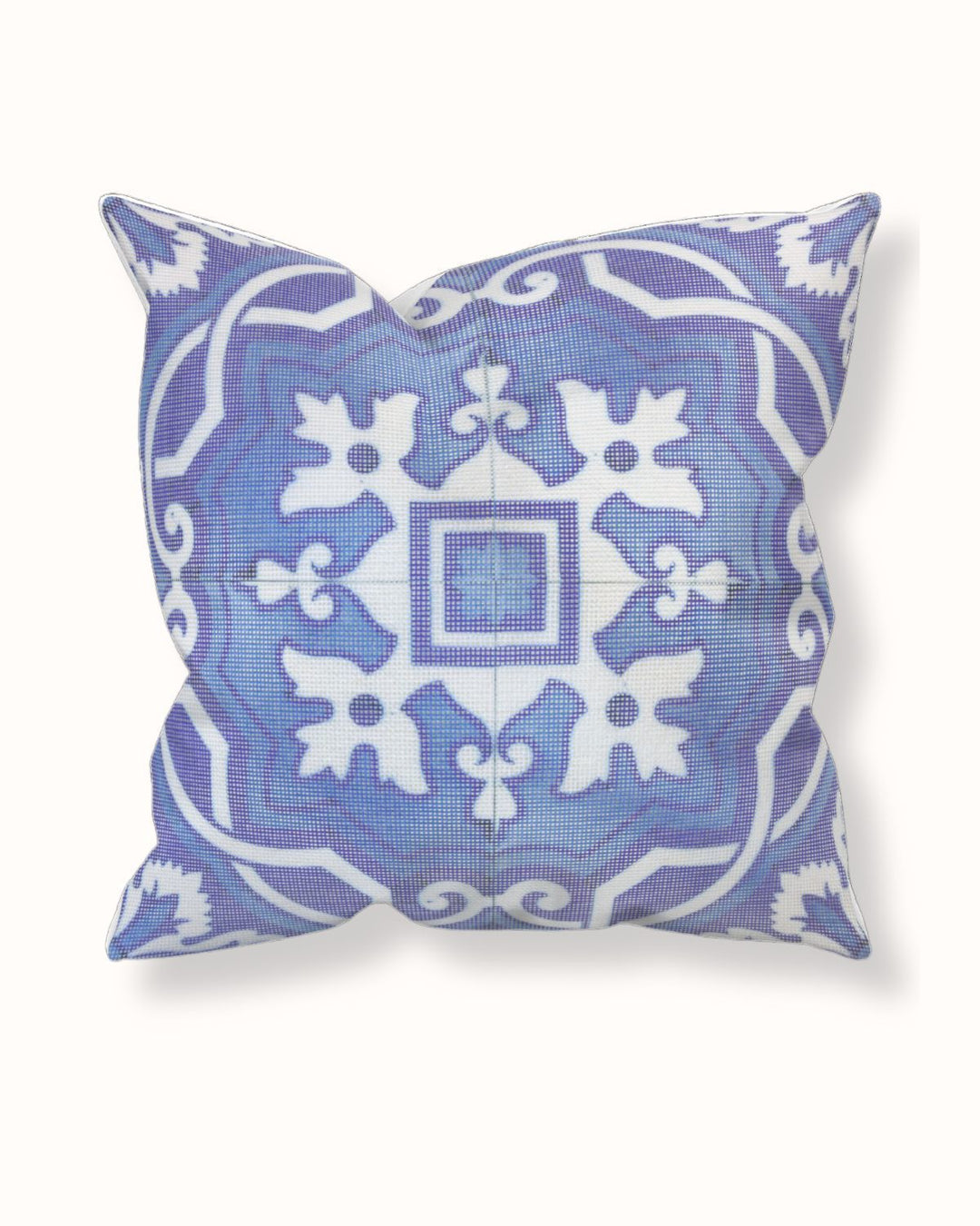 Portuguese Tile Needlepoint Cushion Kit by Unwind Studio