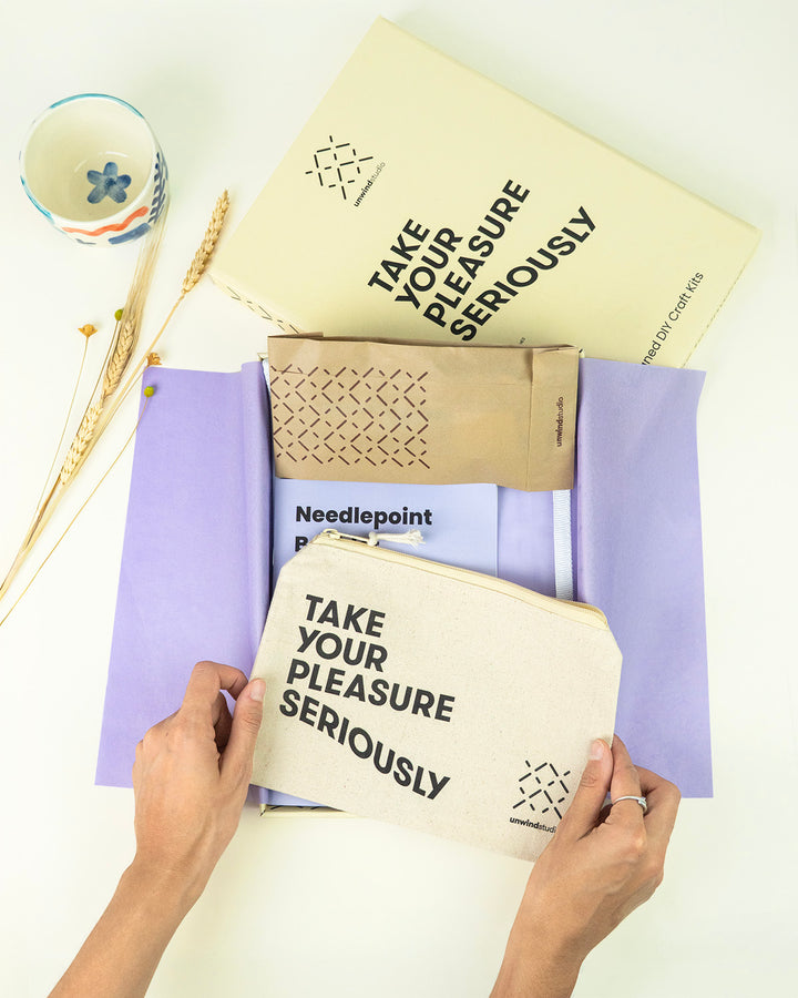 NEEDLEPOINT STARTER KIT Green Mountain Key Fob