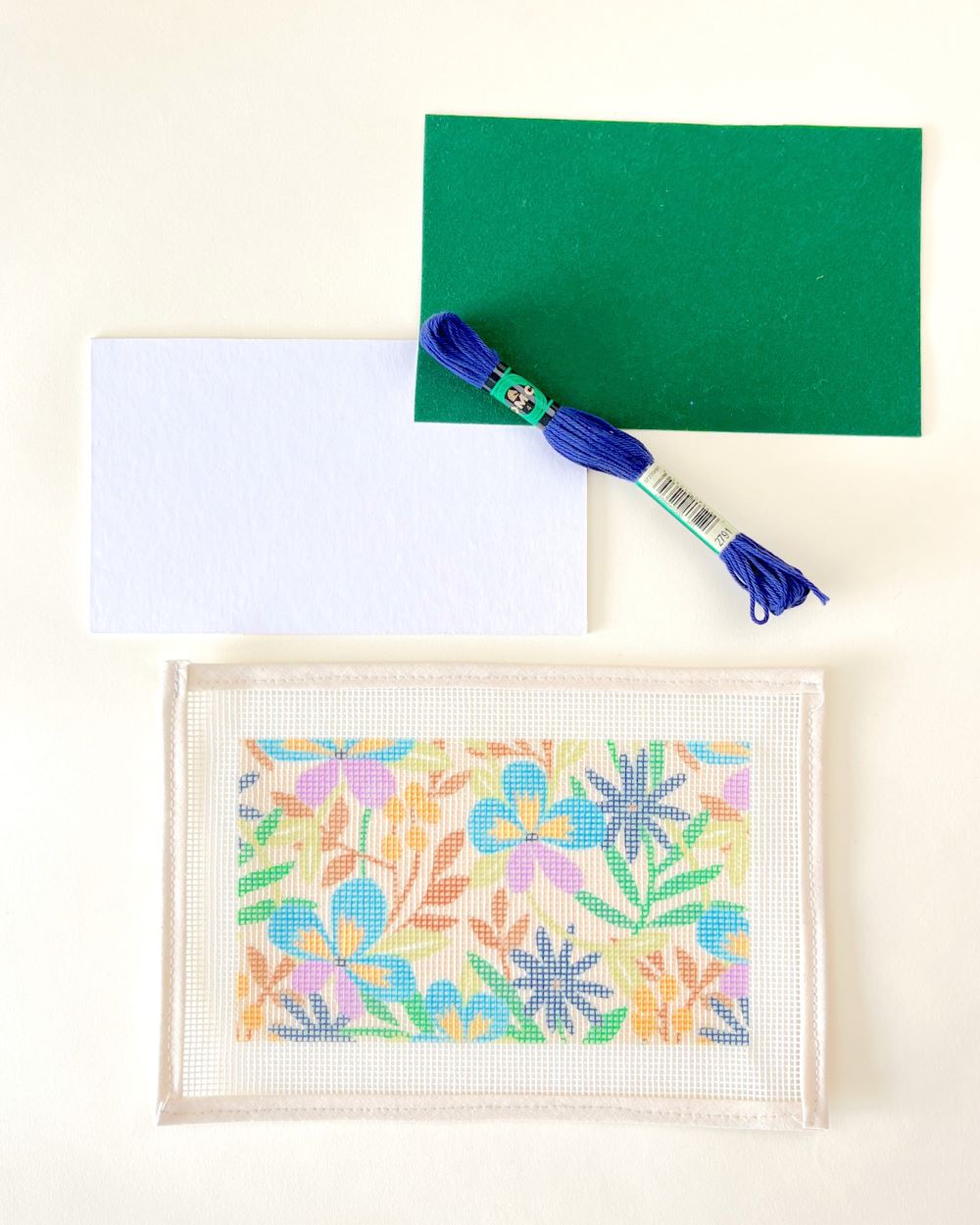 Pansy Parade Needlepoint Kit for Clutch Insert/Phone Holder