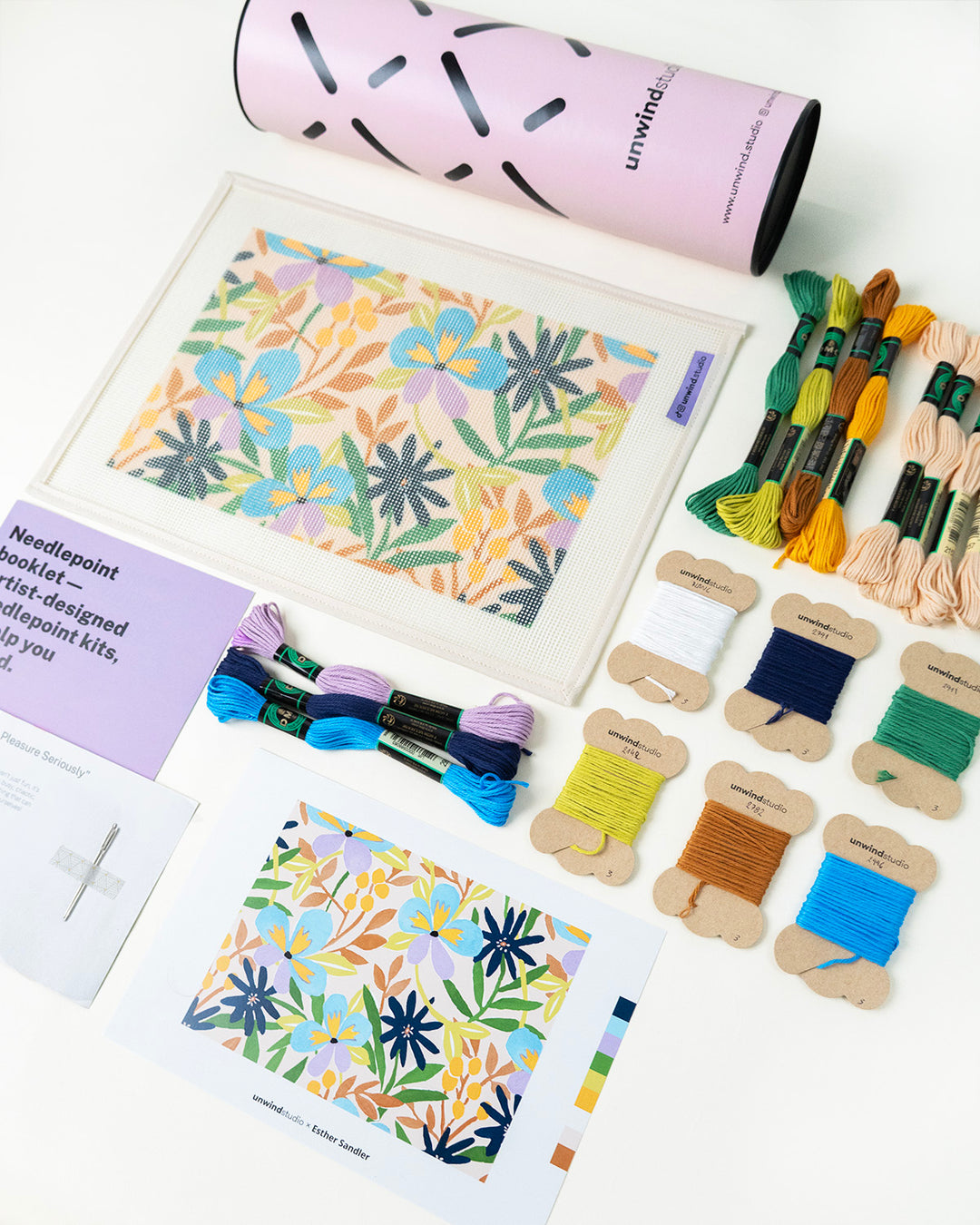 Pansy Parade Needlepoint Kit