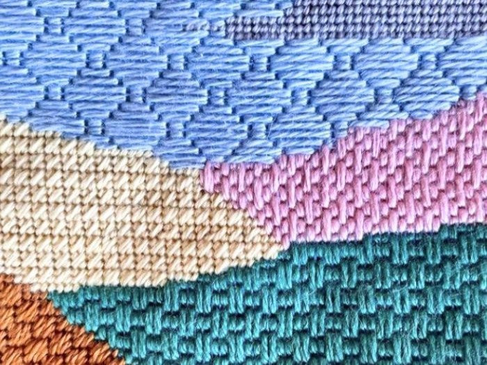 Peaceful Mountains needlepoint stitch guide