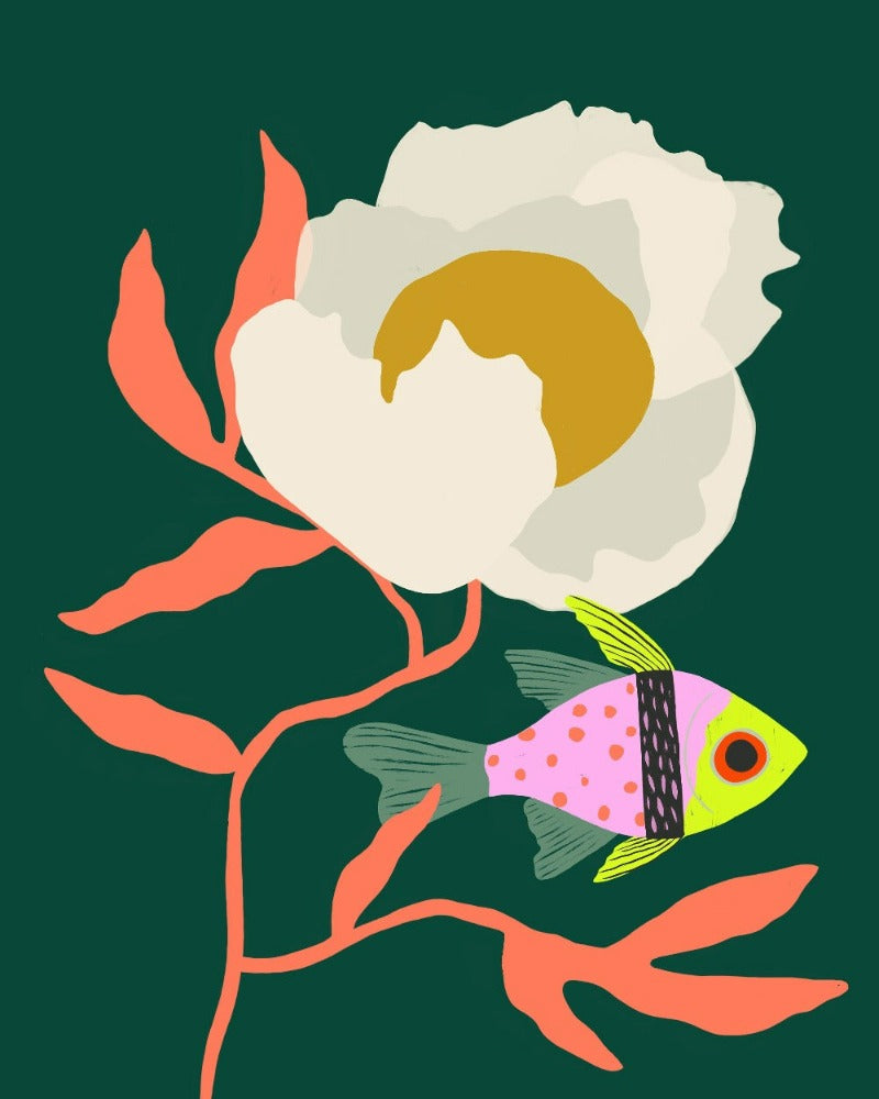 Pajama Fish Needlepoint Kit by Unwind Studio