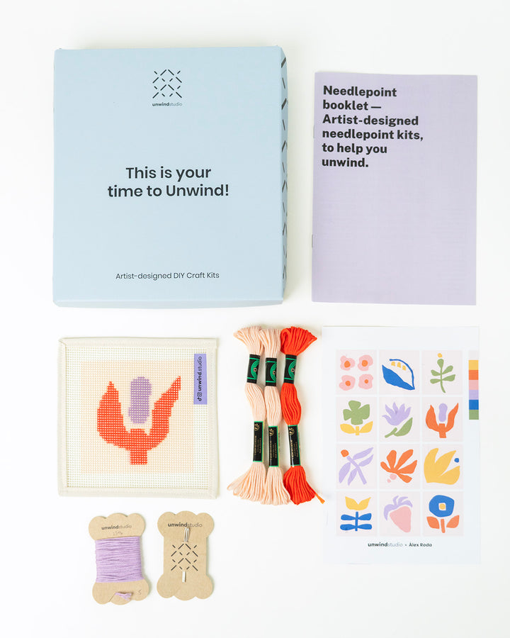 Solar Nest Coaster_ Canva and threads, needles, booklet, flyer and packaging