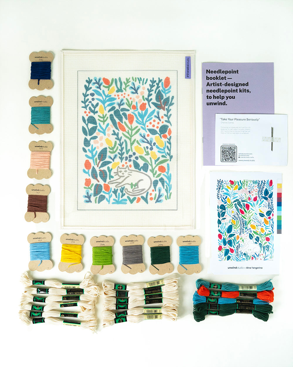 Spring Cat Needlepoint Kit