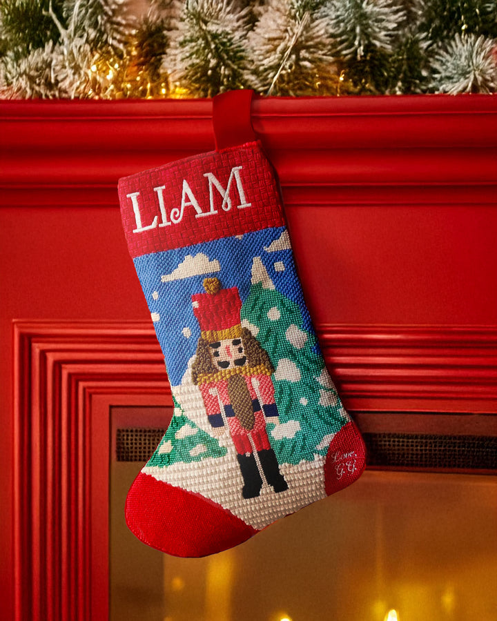 Nutcracker in the Snow Stocking Needlepoint Kit