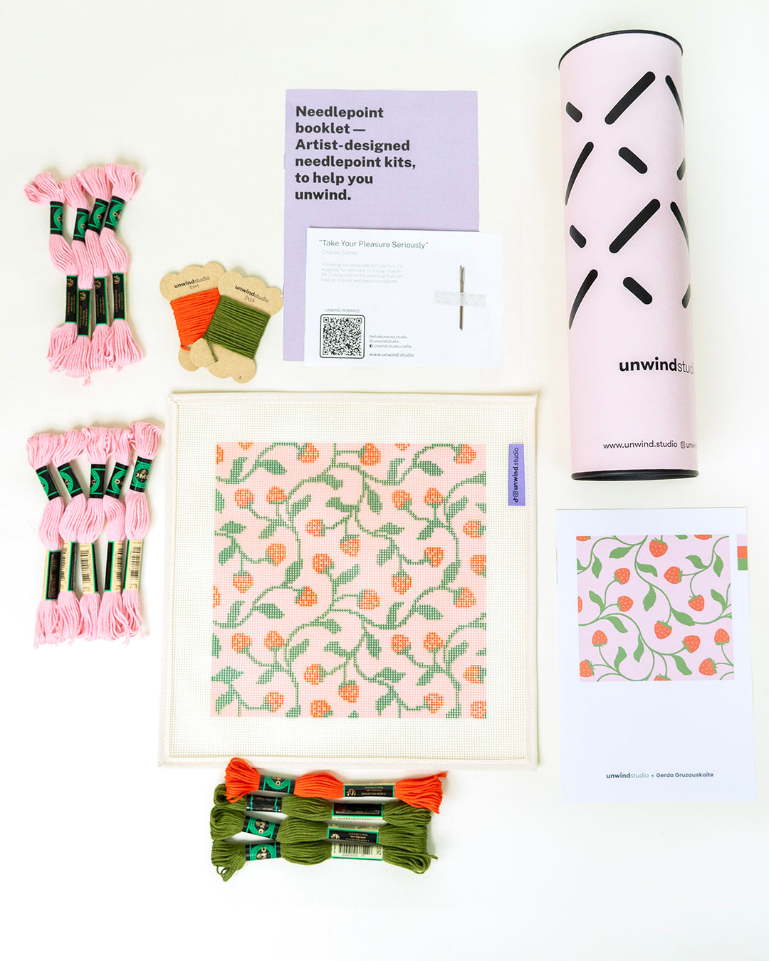 Strawberries Needlepoint Kit