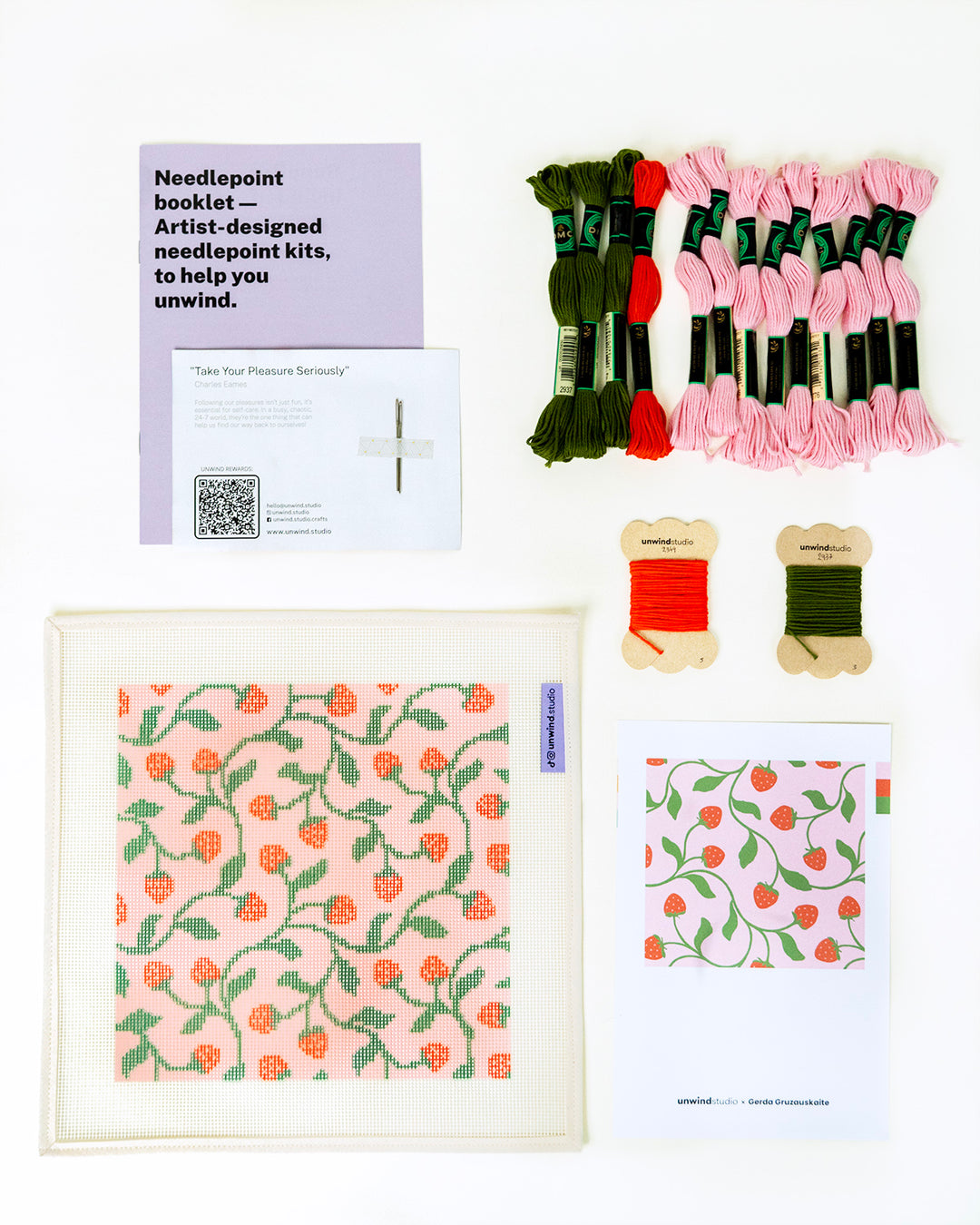 Strawberries Needlepoint Kit