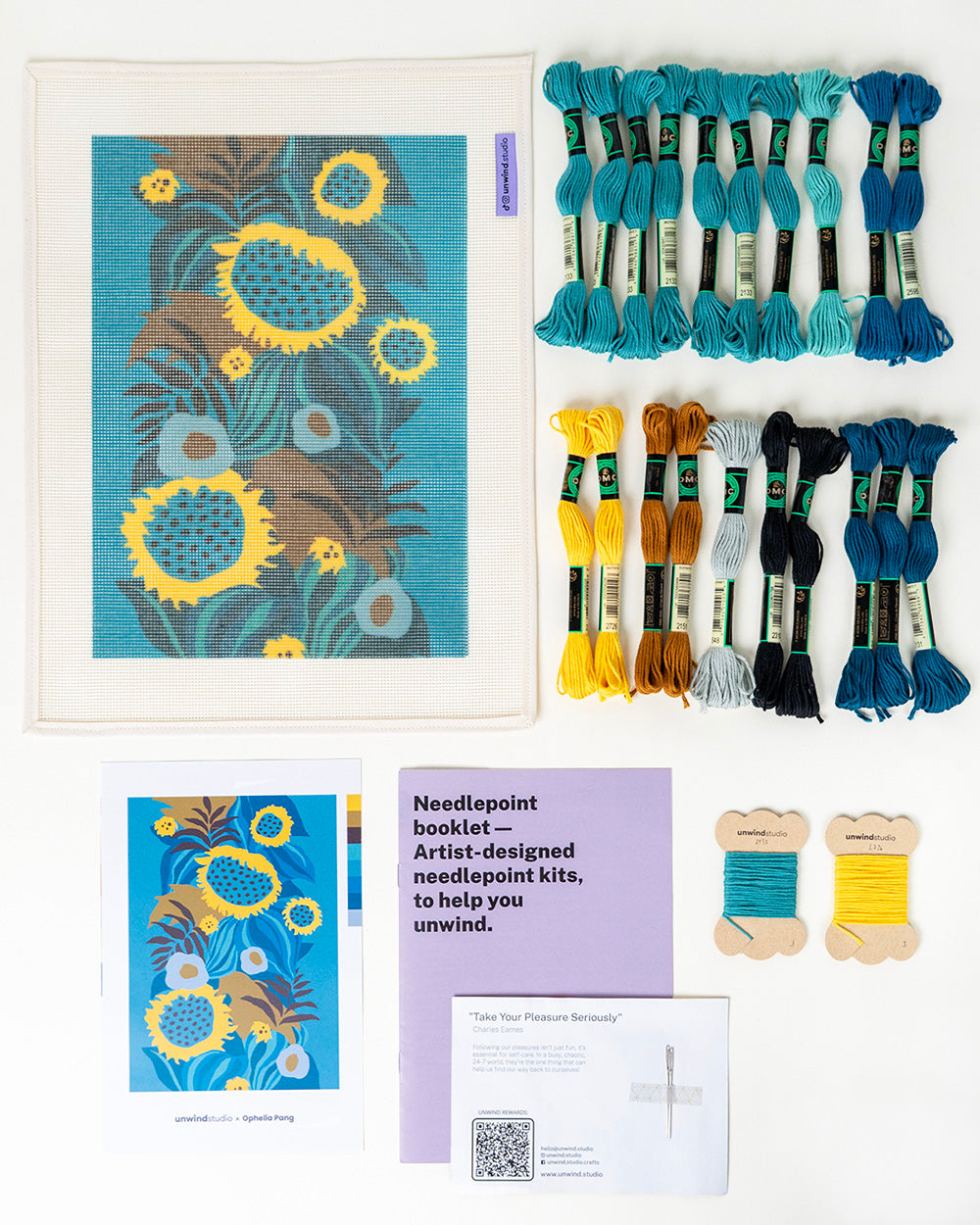 Sunflowers in the Dark Needlepoint Kit