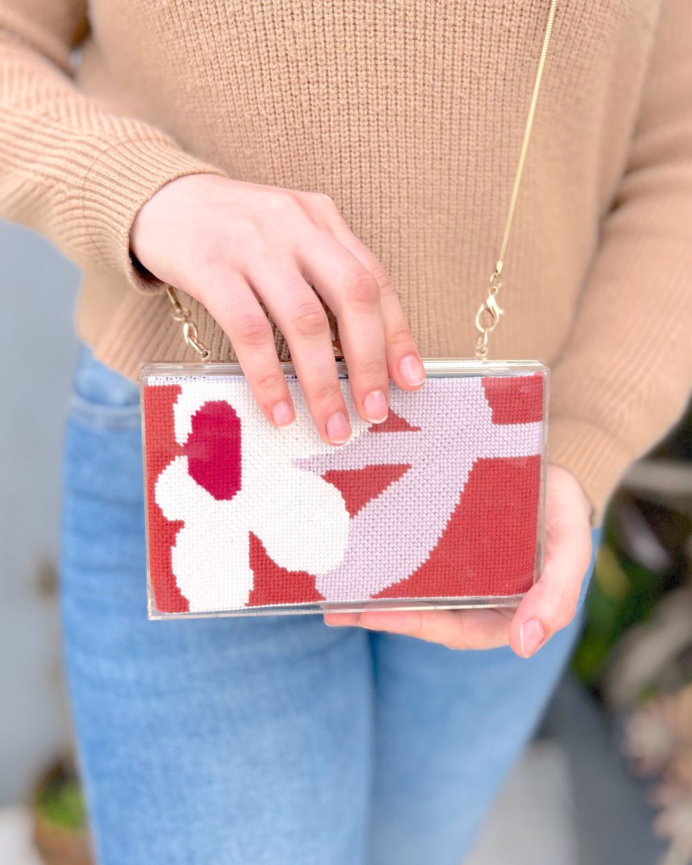 Sunny Sunday Needlepoint Kit for Clutch Insert/Phone Holder by Unwind Studio