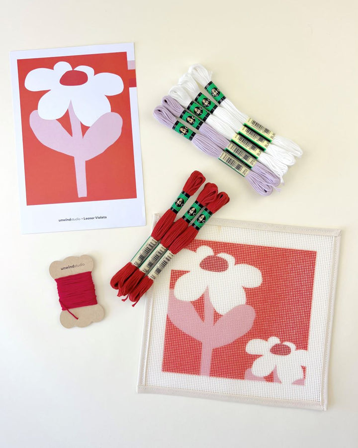 Sunny Sunday Needlepoint Sunglasses Case Kit by Unwind Studio