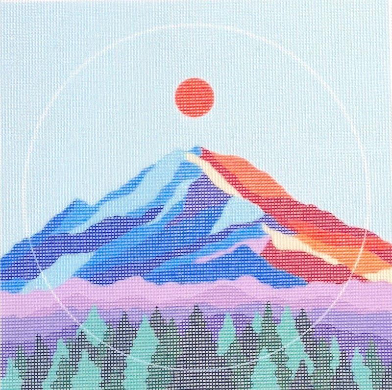 MT Rainier Modern Needlepoint Kit by Unwind Studio