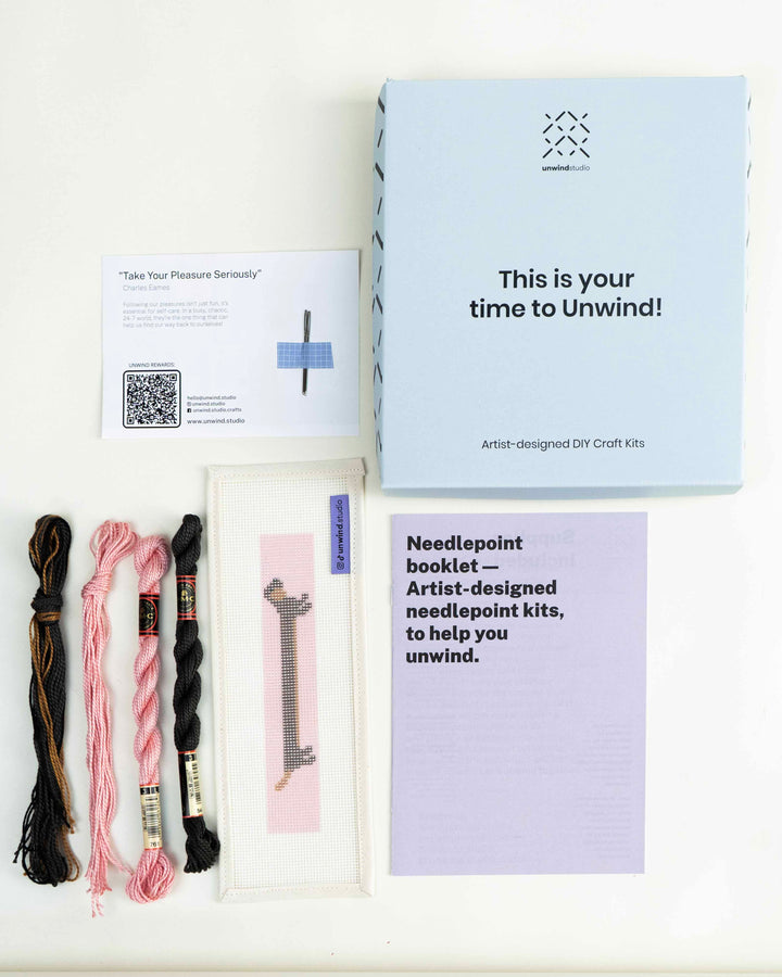 The Wi(e)nner Key Fob Needlepoint Kit