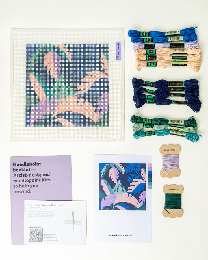 Canevas bleu montagne tropicale