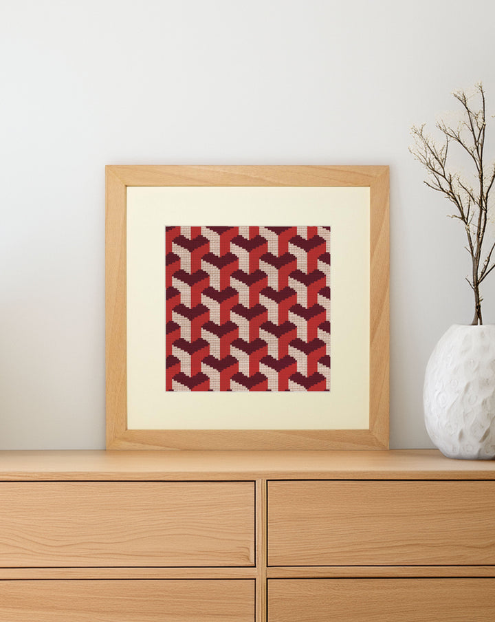 Tumbling Blocks V3: Needlepoint Counted Kit