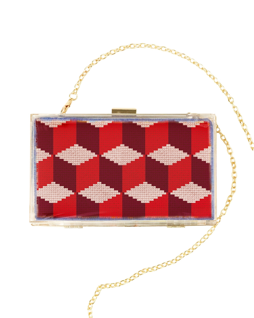Tumbling Blocks V2: Needlepoint Counted Kit for Clutch Insert