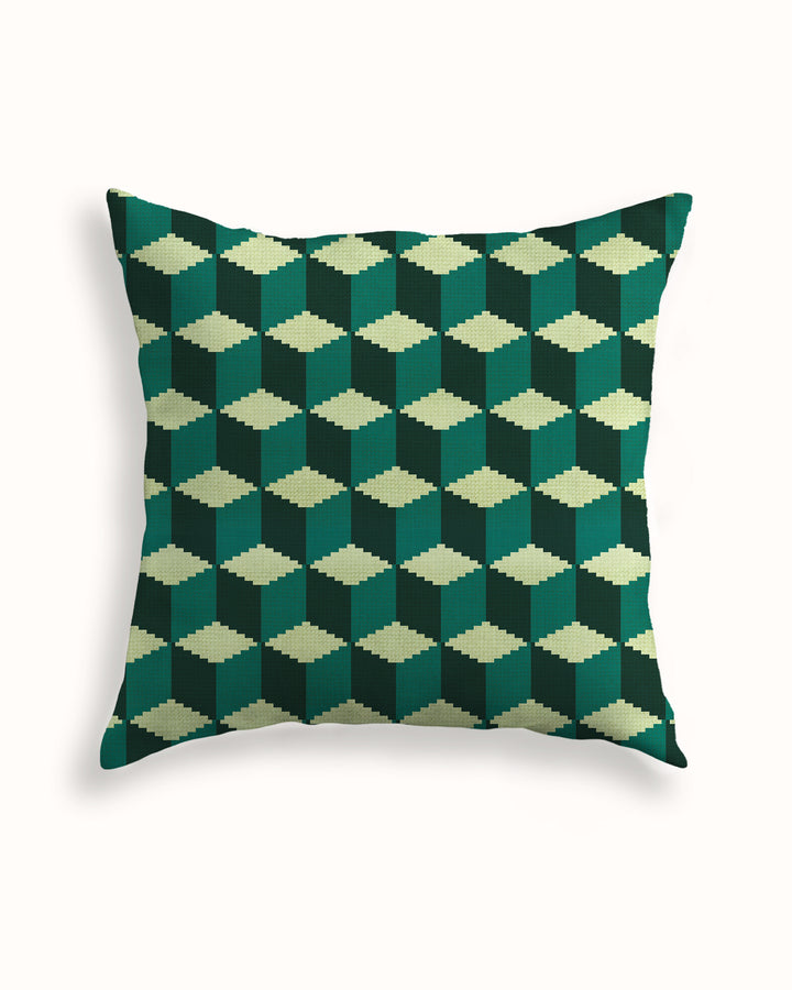 Tumbling Blocks V2 : Kit de coussins pour broderie (toiles comptées)