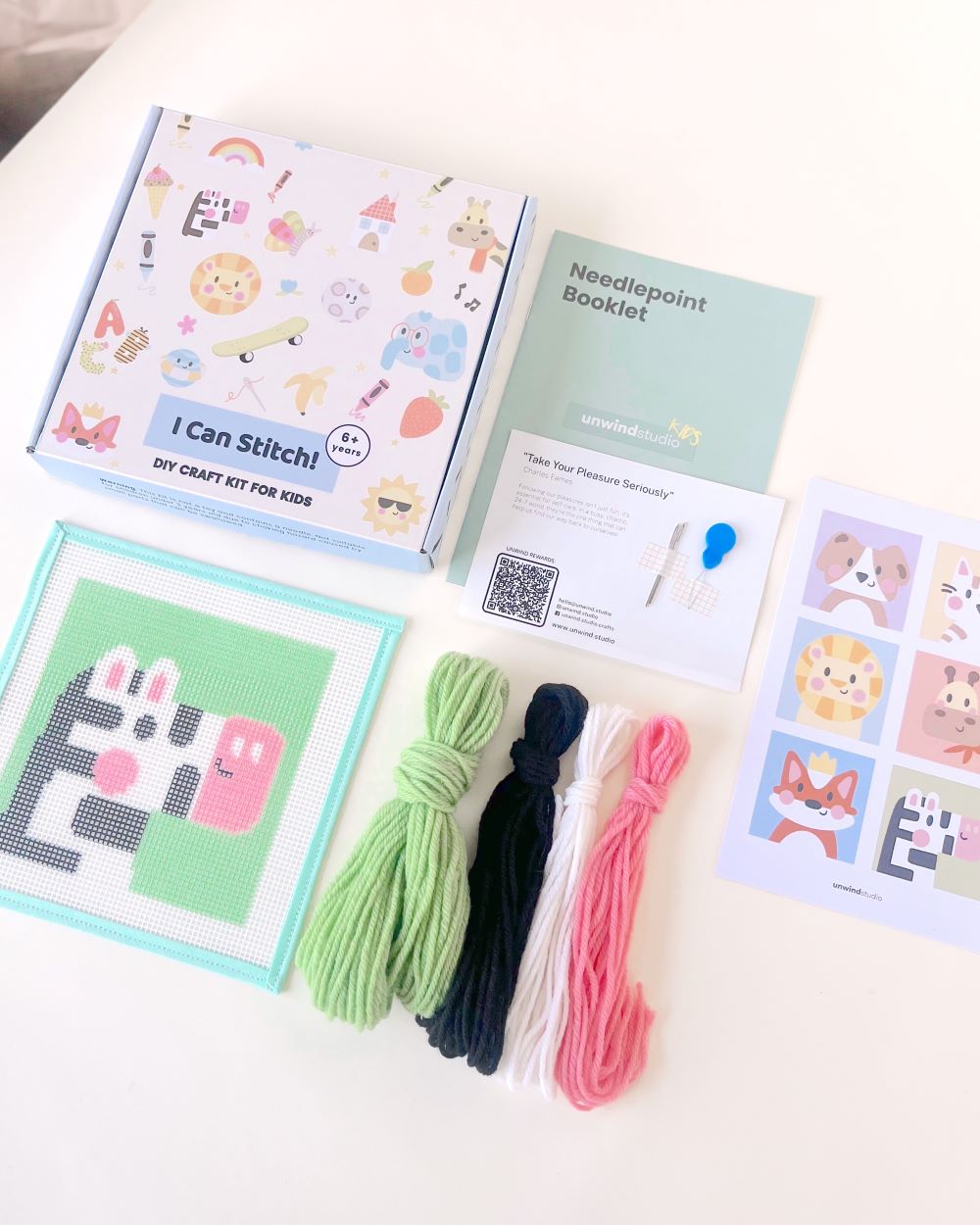 Zebra Needlepoint Kit for Kids