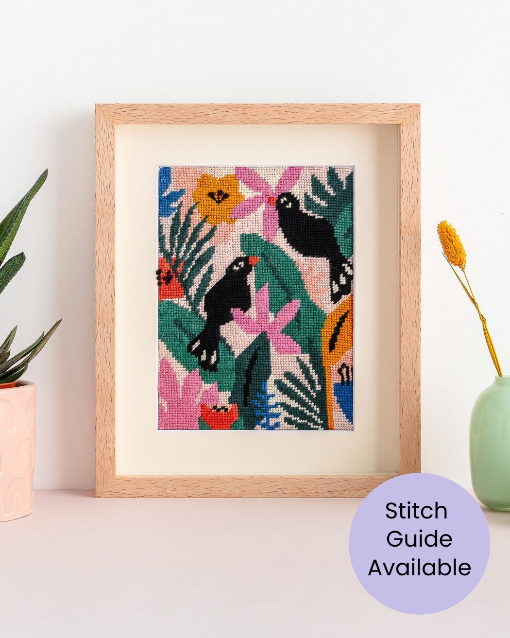 colorful jungle needlepoint kit unwind studio