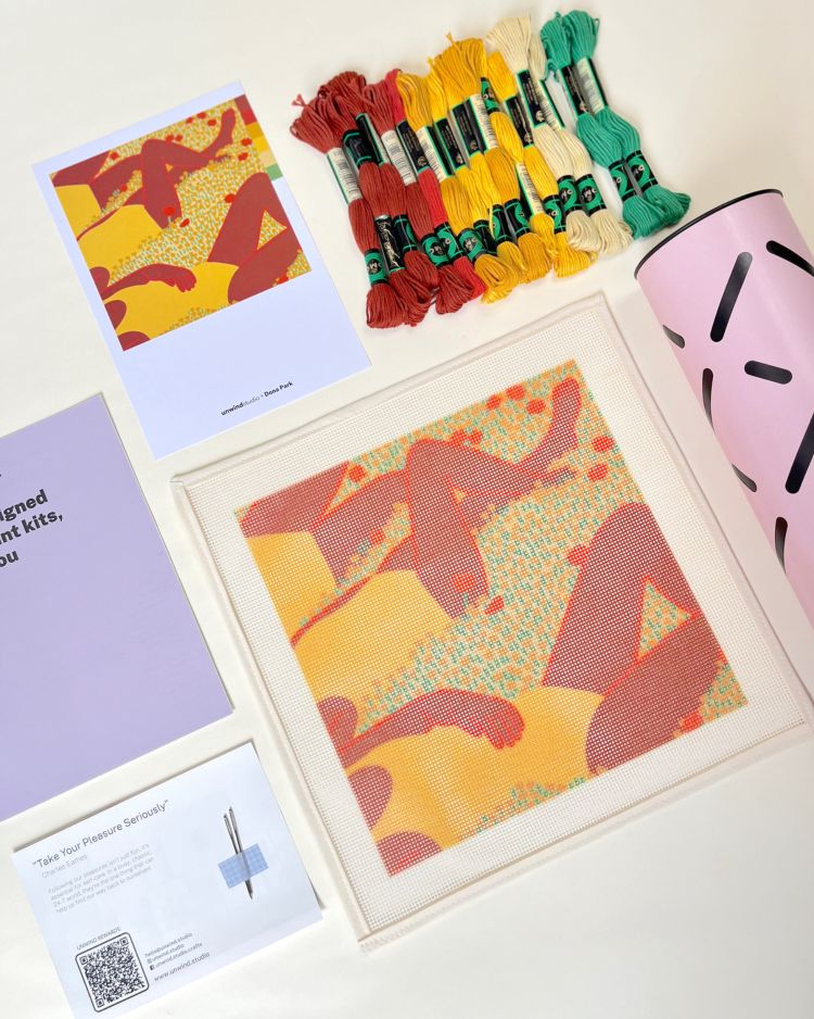 Dreaming in Yellow Needlepoint Kit by Unwind Studio