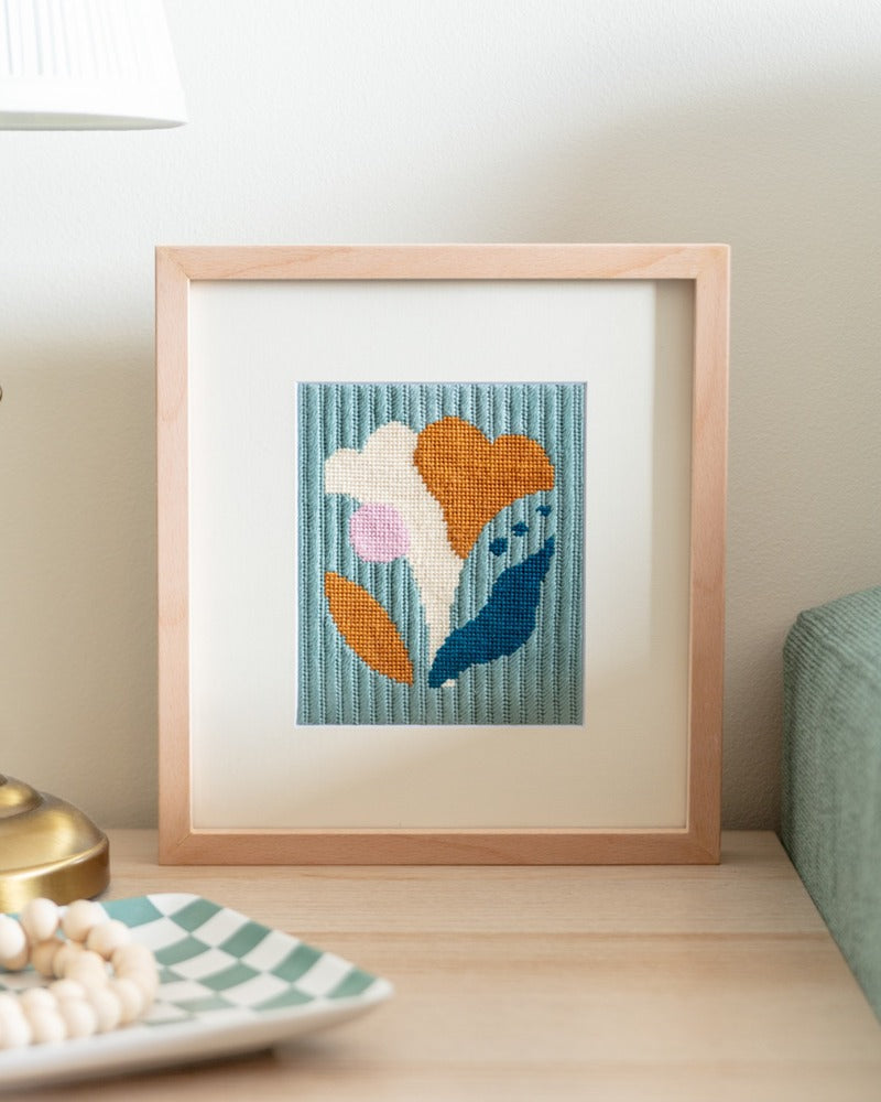 Floral Study 1 Beginner Needlepoint Kit by Unwind Studio