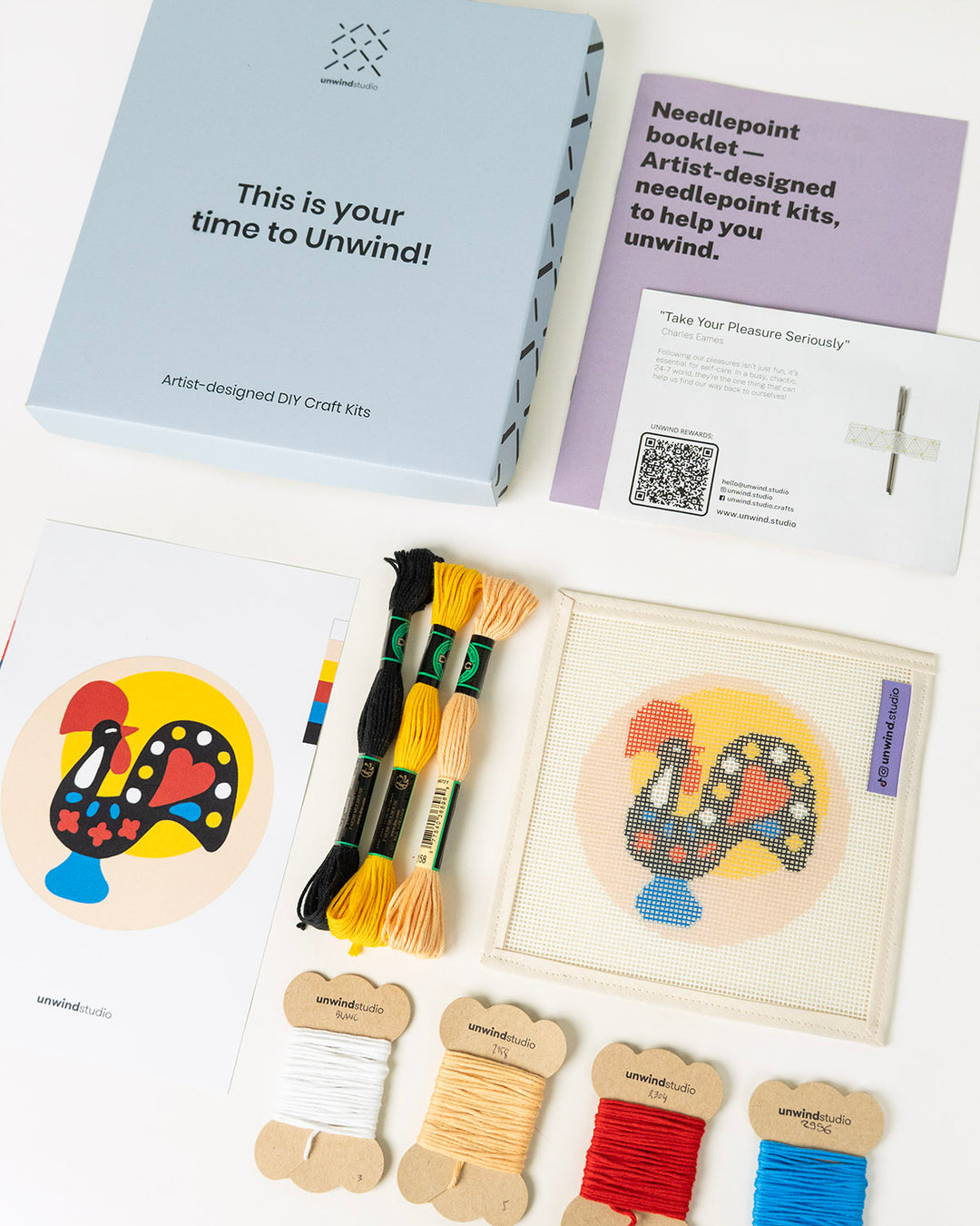 Galo de Barcelos Needlepoint Ornament Kit