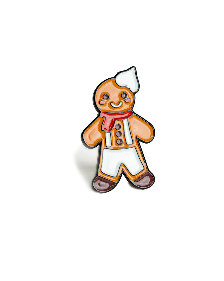 Needle Minder Gingerbread Boy Magnet (enamel pin)