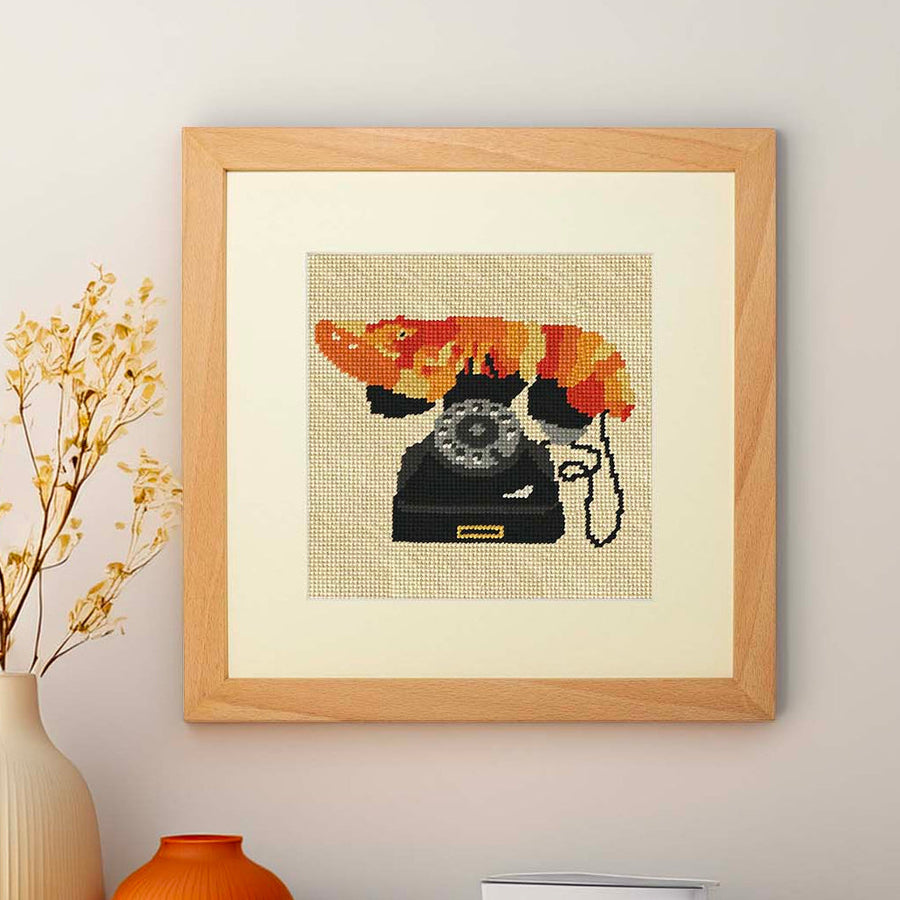 Salvador Dalí "Lobster Telephone" Needlepoint Kit by Unwind Studio