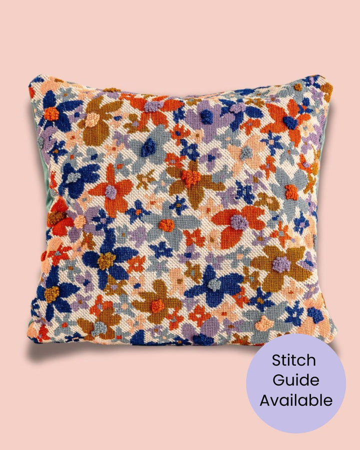 laura flor needlepoint cushion kit unwind studio