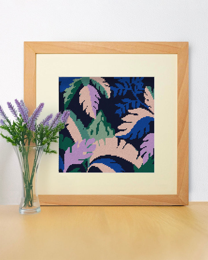 Canevas bleu montagne tropicale