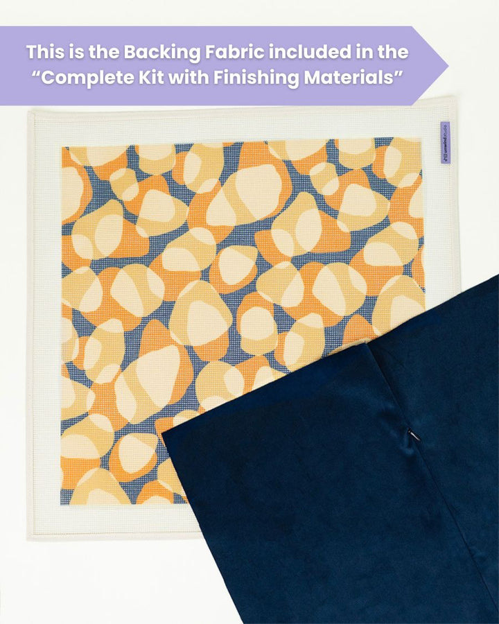 Carambola (Orange & Blue) Needlepoint Cushion Kit