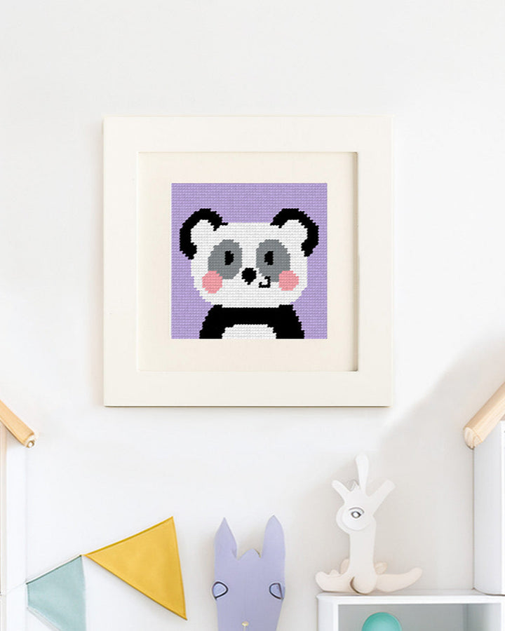 Pepper, der Panda - Stickset für Kinder