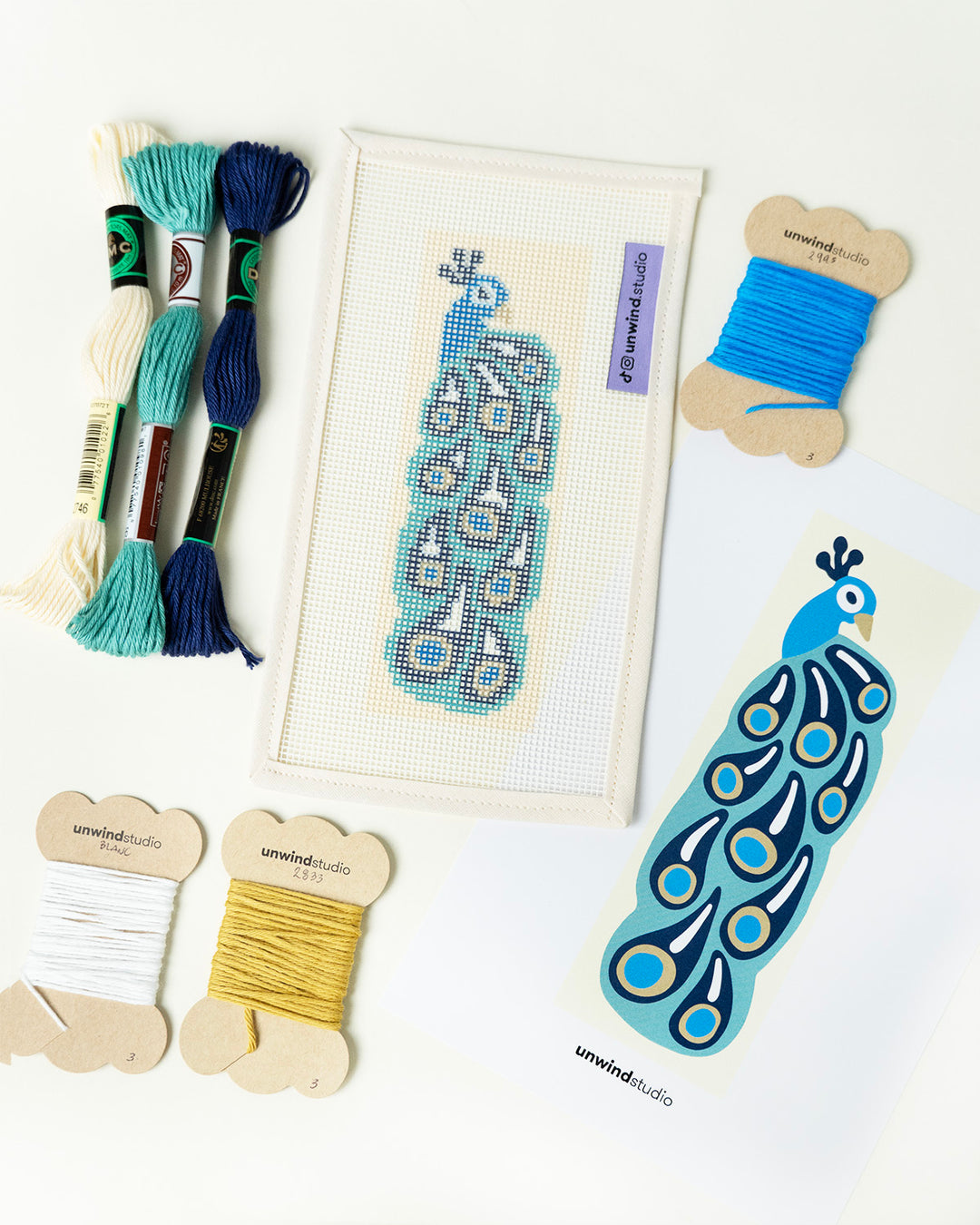 Peacock Bookmark Needlepoint Kit