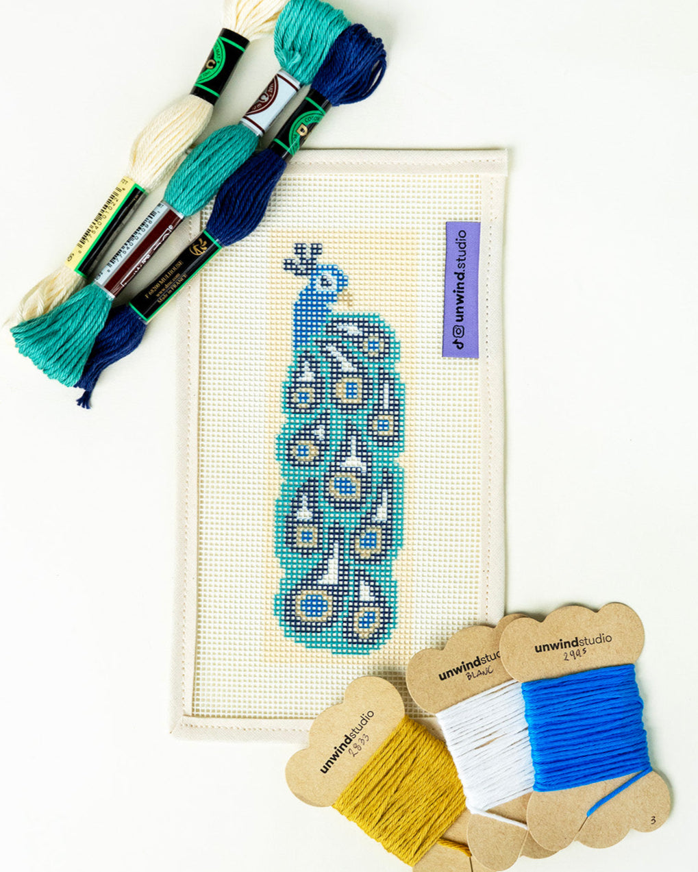 Peacock Bookmark Needlepoint Kit