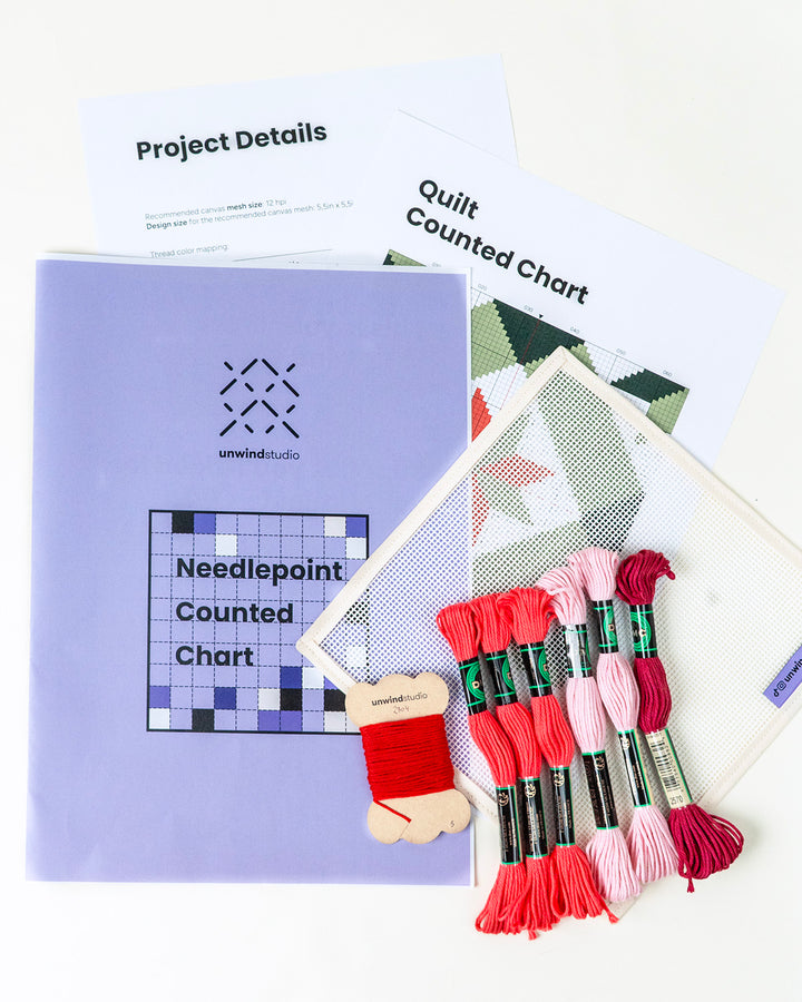 Tiles Needlepoint Counted Kit: Quilt