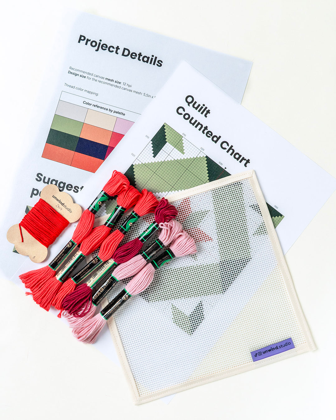 Tiles Needlepoint Counted Kit: Quilt