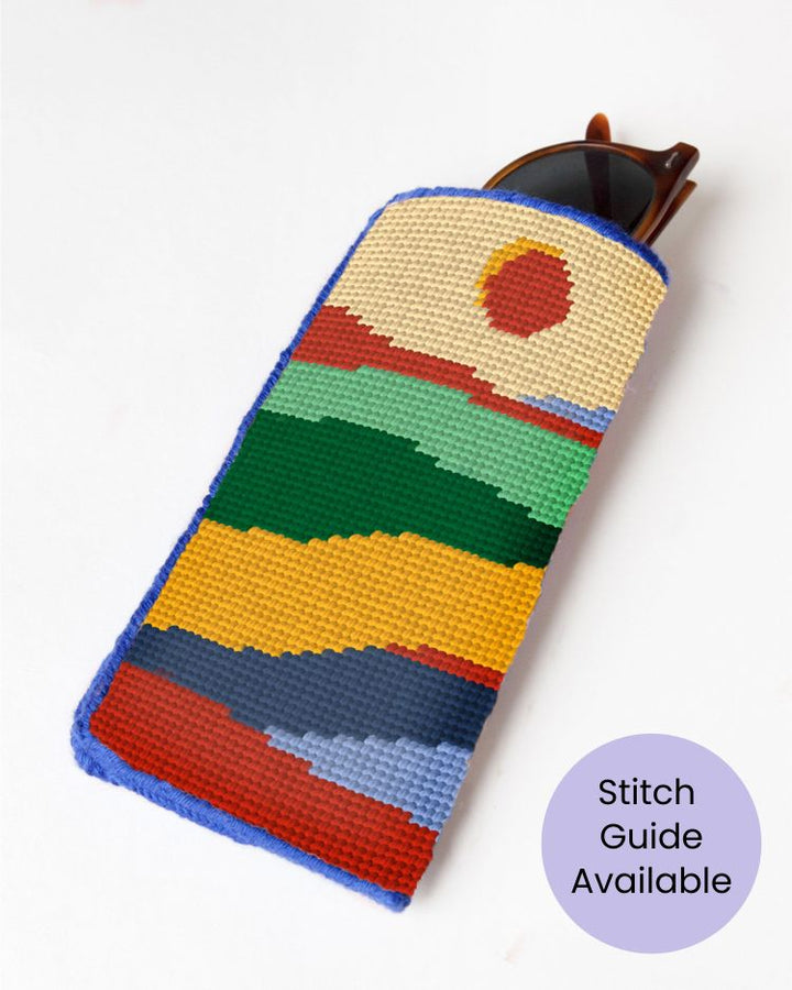 September Scape Sunglasses Case Needlepoint Embroidery Kit