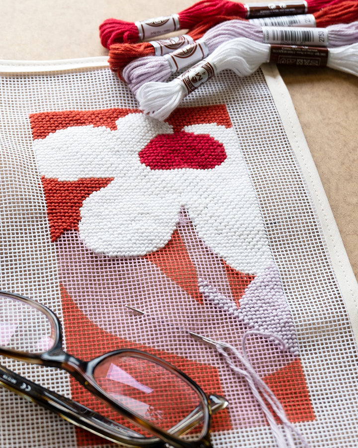 Sunny Sunday Needlepoint Kit for Clutch Insert/Phone Holder by Unwind Studio