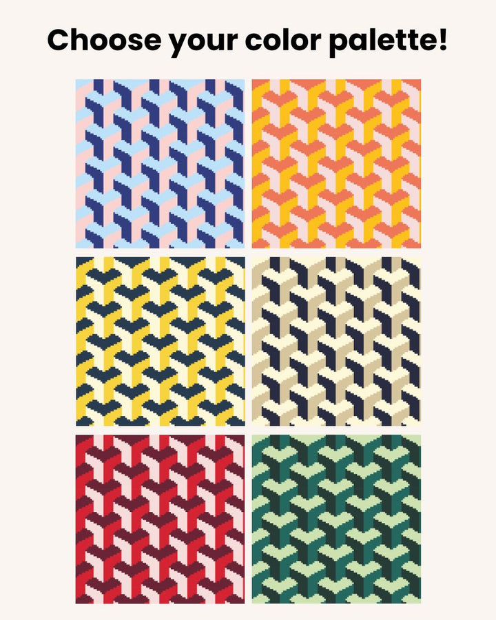 Tumbling Blocks V3: Needlepoint Counted Kit