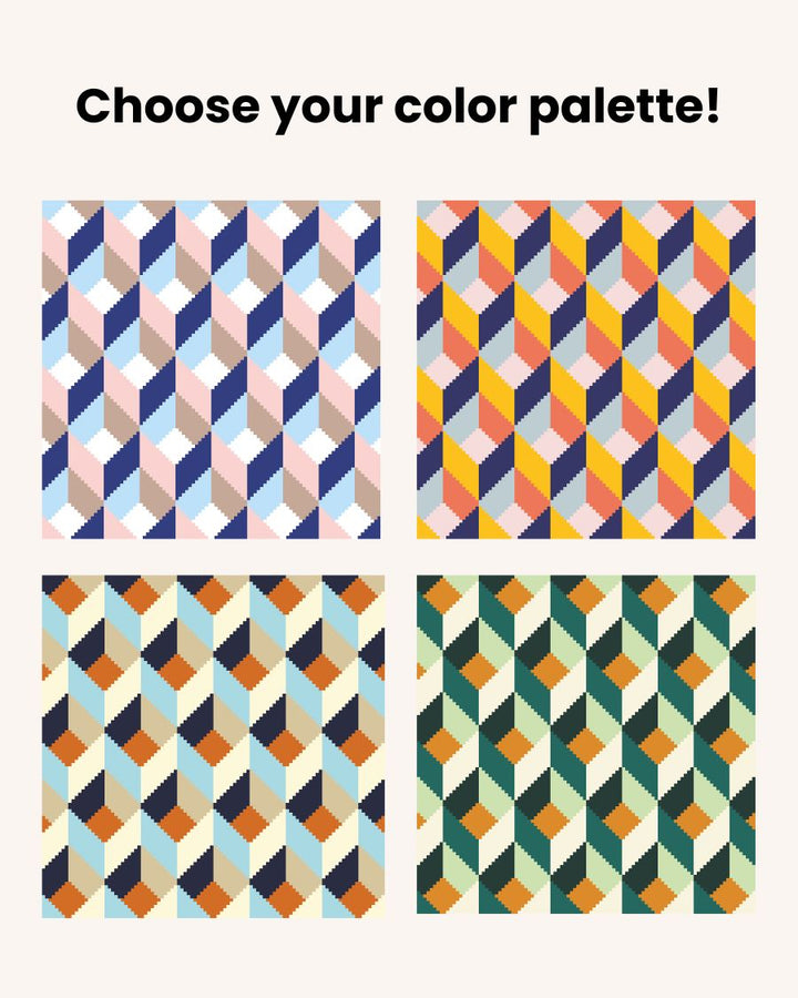 Tumbling Blocks V4: Gobelinstickerei-Zählset