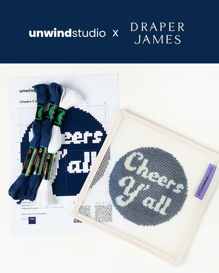Cheers Y'all Needlepoint Ornament Kit x Draper James